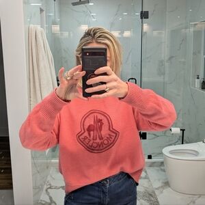 Authentic Women's Moncler Wool Cashmere Pink Sweater
